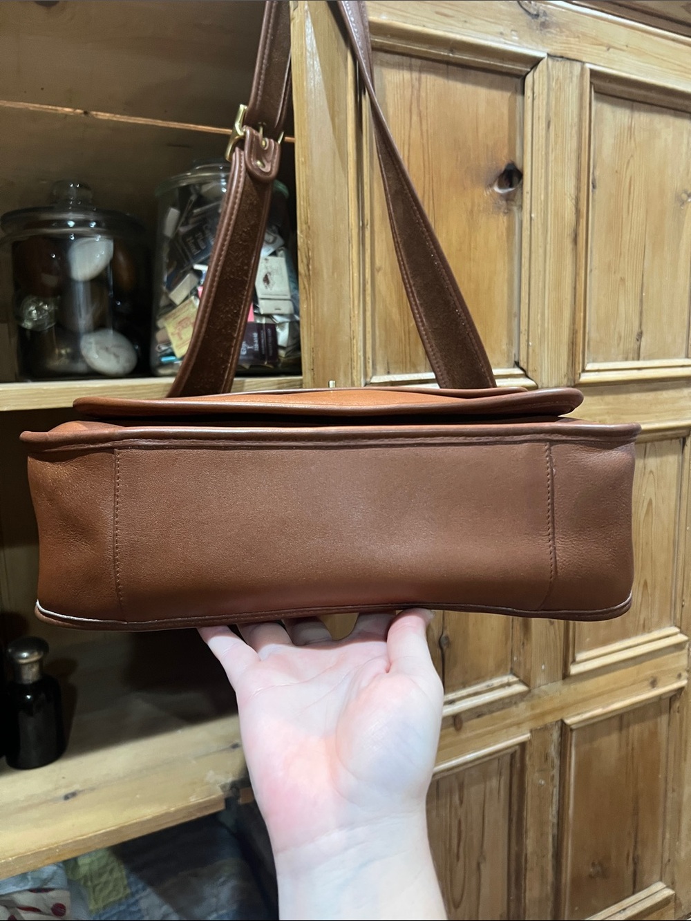 Coach 9980 Taft Crossbody in British Tan Leather - Picture 3 of 13